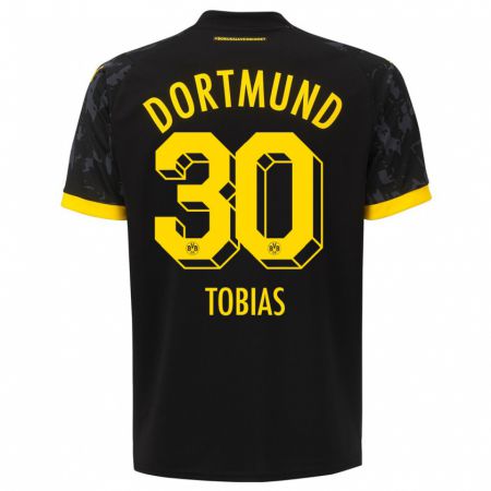 Kandiny Niño Camiseta Vogt Tobias #30 Negro 2ª Equipación 2023/24 La Camisa Chile