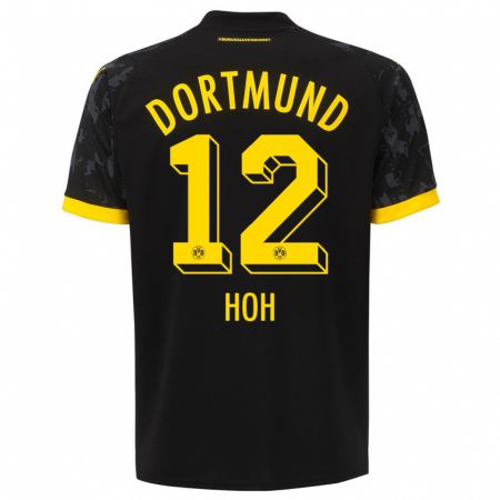 Kandiny Niño Camiseta Hendrik Hoh #12 Negro 2ª Equipación 2023/24 La Camisa Chile