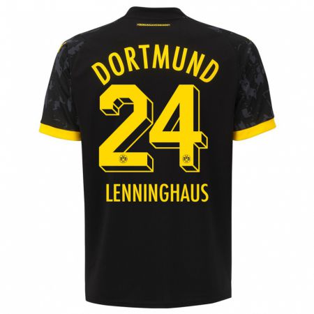 Kandiny Niño Camiseta Mika Lenninghaus #24 Negro 2ª Equipación 2023/24 La Camisa Chile