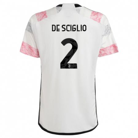 Kandiny Niño Camiseta Mattia De Sciglio #2 Blanco Rosa 2ª Equipación 2023/24 La Camisa Chile