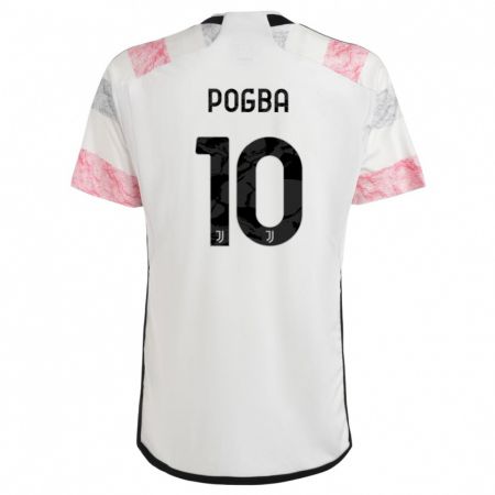 Kandiny Niño Camiseta Paul Pogba #10 Blanco Rosa 2ª Equipación 2023/24 La Camisa Chile