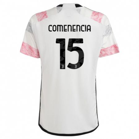 Kandiny Niño Camiseta Livano Comenencia #15 Blanco Rosa 2ª Equipación 2023/24 La Camisa Chile
