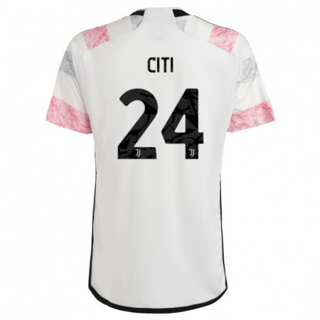 Kandiny Niño Camiseta Alessandro Citi #24 Blanco Rosa 2ª Equipación 2023/24 La Camisa Chile