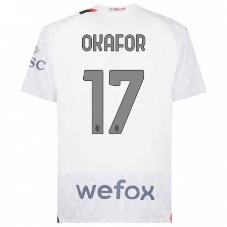 Kandiny Niño Camiseta Noah Okafor #17 Blanco 2ª Equipación 2023/24 La Camisa Chile