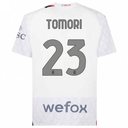 Kandiny Niño Camiseta Fikayo Tomori #23 Blanco 2ª Equipación 2023/24 La Camisa Chile