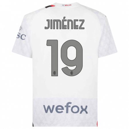 Kandiny Niño Camiseta Álex Jiménez #19 Blanco 2ª Equipación 2023/24 La Camisa Chile