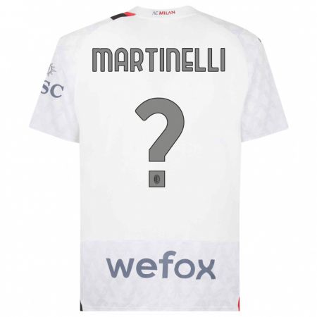 Kandiny Niño Camiseta Riccardo Martinelli #0 Blanco 2ª Equipación 2023/24 La Camisa Chile
