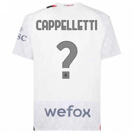 Kandiny Niño Camiseta Mattia Cappelletti #0 Blanco 2ª Equipación 2023/24 La Camisa Chile