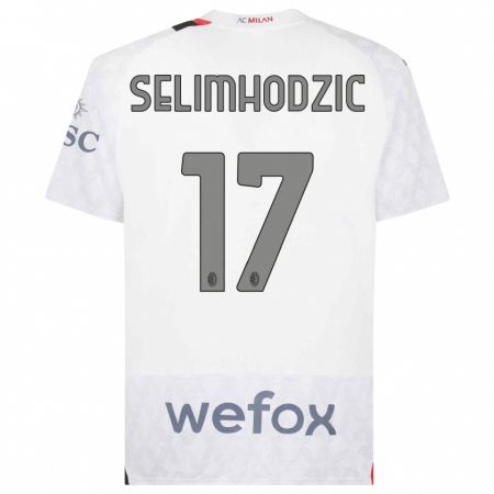 Kandiny Niño Camiseta Noa Selimhodzic #17 Blanco 2ª Equipación 2023/24 La Camisa Chile