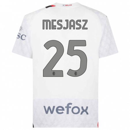 Kandiny Niño Camiseta Malgorzata Mesjasz #25 Blanco 2ª Equipación 2023/24 La Camisa Chile