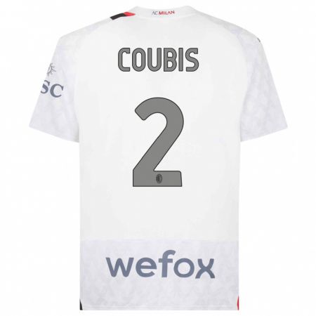 Kandiny Niño Camiseta Andrei Coubis #2 Blanco 2ª Equipación 2023/24 La Camisa Chile