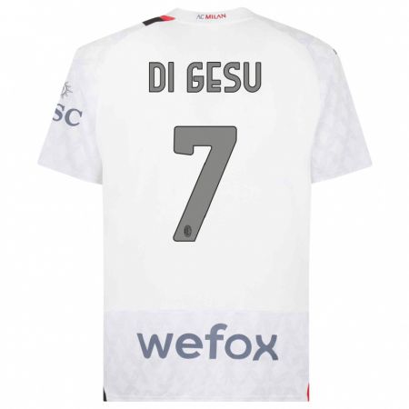 Kandiny Niño Camiseta Enrico Di Gesu #7 Blanco 2ª Equipación 2023/24 La Camisa Chile