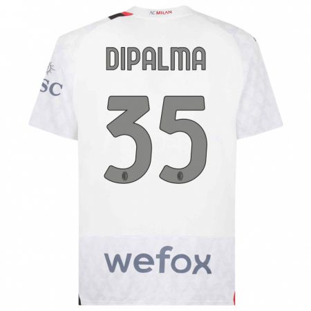 Kandiny Niño Camiseta Matteo Dipalma #35 Blanco 2ª Equipación 2023/24 La Camisa Chile