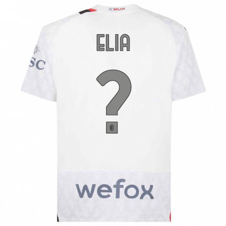 Kandiny Niño Camiseta Emanuele Elia #0 Blanco 2ª Equipación 2023/24 La Camisa Chile