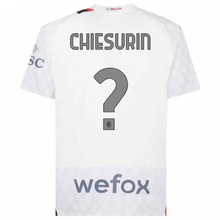 Kandiny Niño Camiseta Alberto Chiesurin #0 Blanco 2ª Equipación 2023/24 La Camisa Chile