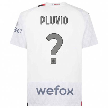 Kandiny Niño Camiseta Nicholas Pluvio #0 Blanco 2ª Equipación 2023/24 La Camisa Chile