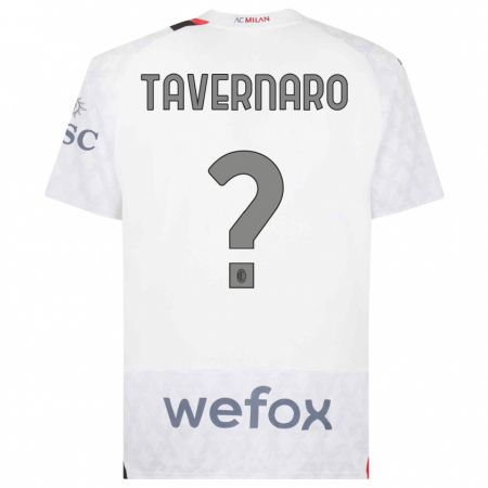 Kandiny Niño Camiseta Federico Tavernaro #0 Blanco 2ª Equipación 2023/24 La Camisa Chile