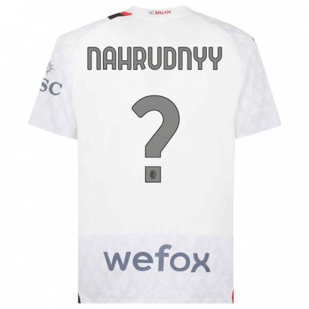 Kandiny Niño Camiseta Vladislav Nahrudnyy #0 Blanco 2ª Equipación 2023/24 La Camisa Chile