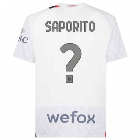 Kandiny Niño Camiseta Riccardo Saporito #0 Blanco 2ª Equipación 2023/24 La Camisa Chile