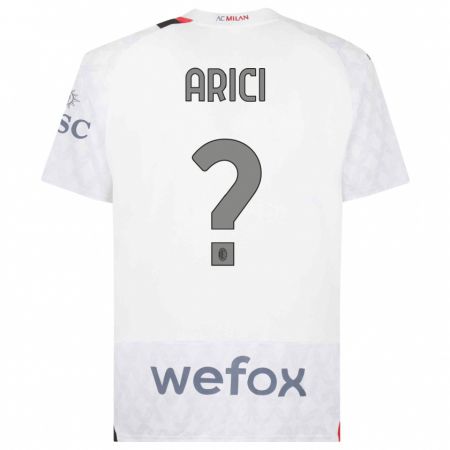 Kandiny Niño Camiseta Alberto Arici #0 Blanco 2ª Equipación 2023/24 La Camisa Chile