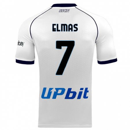 Kandiny Niño Camiseta Eljif Elmas #7 Blanco 2ª Equipación 2023/24 La Camisa Chile