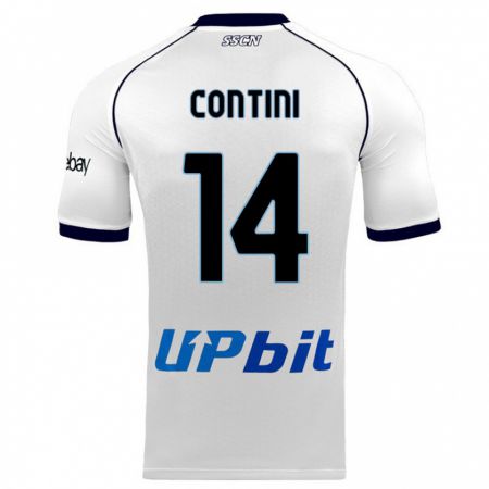 Kandiny Niño Camiseta Nikita Contini #14 Blanco 2ª Equipación 2023/24 La Camisa Chile
