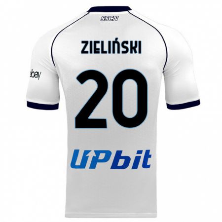 Kandiny Niño Camiseta Piotr Zielinski #20 Blanco 2ª Equipación 2023/24 La Camisa Chile