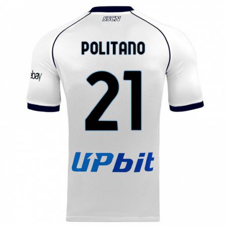 Kandiny Niño Camiseta Matteo Politano #21 Blanco 2ª Equipación 2023/24 La Camisa Chile