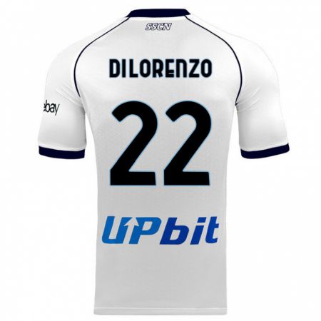 Kandiny Niño Camiseta Giovanni Di Lorenzo #22 Blanco 2ª Equipación 2023/24 La Camisa Chile