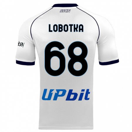 Kandiny Niño Camiseta Stanislav Lobotka #68 Blanco 2ª Equipación 2023/24 La Camisa Chile