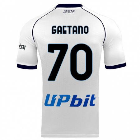 Kandiny Niño Camiseta Gianluca Gaetano #70 Blanco 2ª Equipación 2023/24 La Camisa Chile