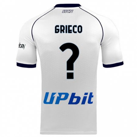 Kandiny Niño Camiseta Alessandro Grieco #0 Blanco 2ª Equipación 2023/24 La Camisa Chile