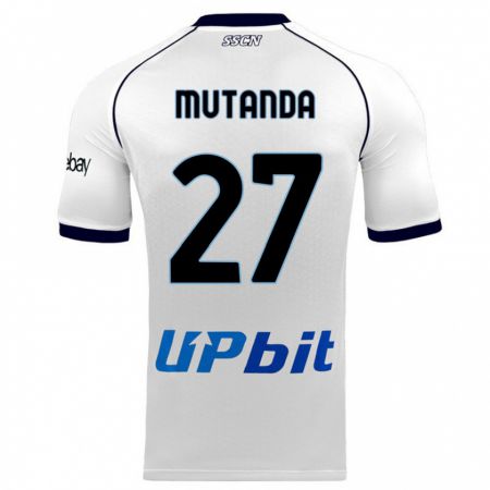 Kandiny Niño Camiseta Noah Mutanda #27 Blanco 2ª Equipación 2023/24 La Camisa Chile