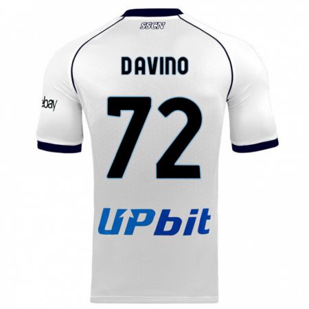 Kandiny Niño Camiseta Luigi D'avino #72 Blanco 2ª Equipación 2023/24 La Camisa Chile