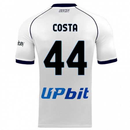Kandiny Niño Camiseta Filippo Costa #44 Blanco 2ª Equipación 2023/24 La Camisa Chile