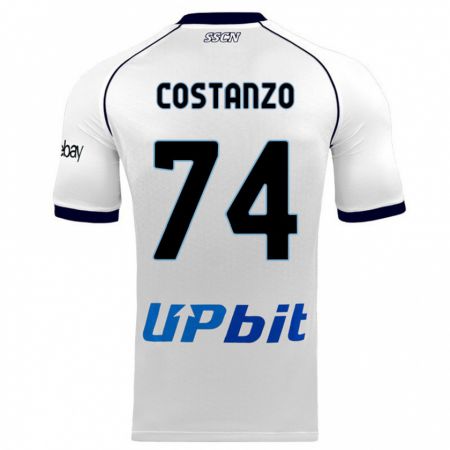 Kandiny Niño Camiseta Davide Costanzo #74 Blanco 2ª Equipación 2023/24 La Camisa Chile
