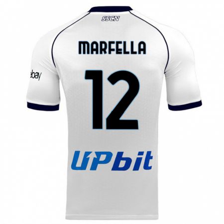 Kandiny Niño Camiseta Davide Marfella #12 Blanco 2ª Equipación 2023/24 La Camisa Chile