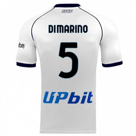 Kandiny Niño Camiseta Paola Di Marino #5 Blanco 2ª Equipación 2023/24 La Camisa Chile