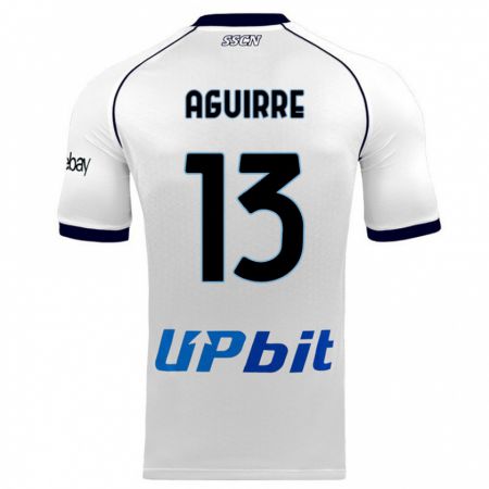 Kandiny Niño Camiseta Yolanda Aguirre #13 Blanco 2ª Equipación 2023/24 La Camisa Chile