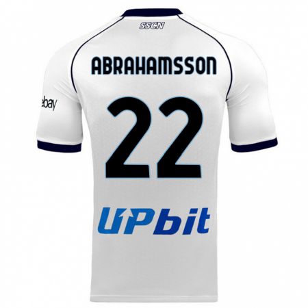 Kandiny Niño Camiseta Sejde Abrahamsson #22 Blanco 2ª Equipación 2023/24 La Camisa Chile