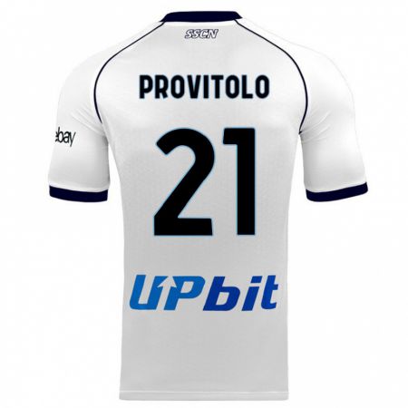 Kandiny Niño Camiseta Vincenzo Provitolo #21 Blanco 2ª Equipación 2023/24 La Camisa Chile