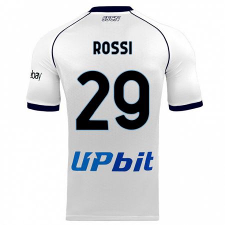 Kandiny Niño Camiseta Francesco Rossi #29 Blanco 2ª Equipación 2023/24 La Camisa Chile