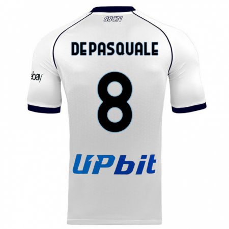 Kandiny Niño Camiseta Dylan De Pasquale #8 Blanco 2ª Equipación 2023/24 La Camisa Chile