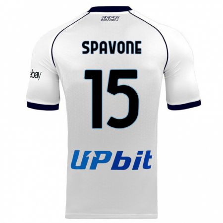 Kandiny Niño Camiseta Alessandro Spavone #15 Blanco 2ª Equipación 2023/24 La Camisa Chile