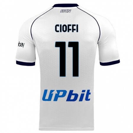 Kandiny Niño Camiseta Antonio Cioffi #11 Blanco 2ª Equipación 2023/24 La Camisa Chile