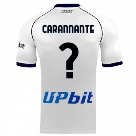 Kandiny Niño Camiseta Lorenzo Carannante #0 Blanco 2ª Equipación 2023/24 La Camisa Chile