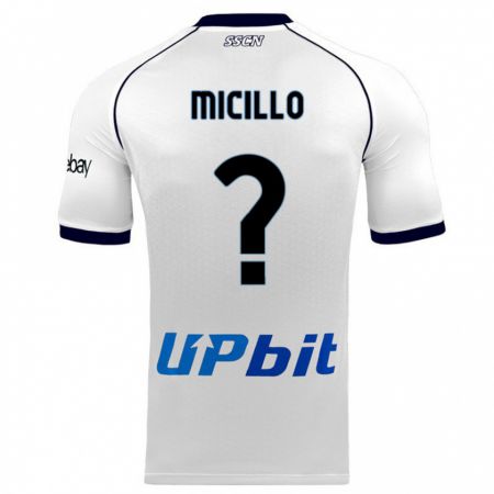Kandiny Niño Camiseta Salvatore Micillo #0 Blanco 2ª Equipación 2023/24 La Camisa Chile