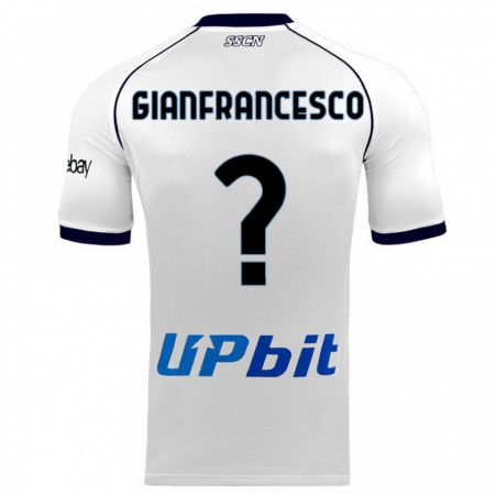 Kandiny Niño Camiseta Sergio Gianfrancesco #0 Blanco 2ª Equipación 2023/24 La Camisa Chile