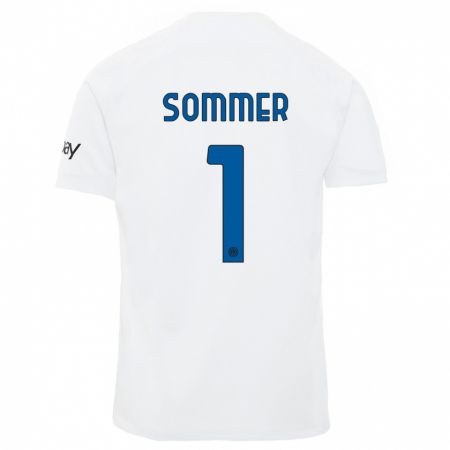 Kandiny Niño Camiseta Yann Sommer #1 Blanco 2ª Equipación 2023/24 La Camisa Chile