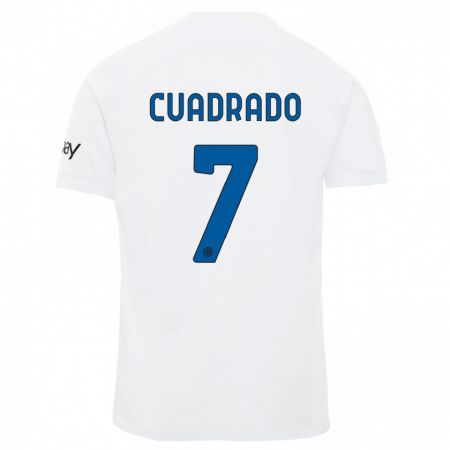 Kandiny Niño Camiseta Juan Cuadrado #7 Blanco 2ª Equipación 2023/24 La Camisa Chile